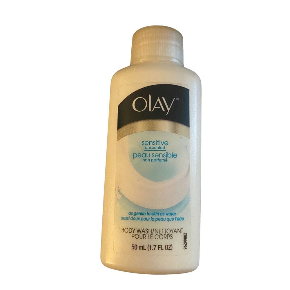 Olay Sensitive Skin Unscented Body Wash 1.7 Fl Oz. Travel Sized